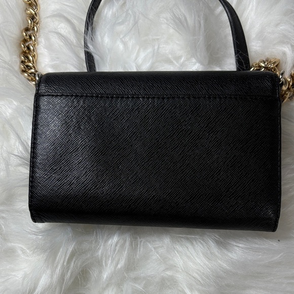 Michael Kors Black Crossbody Wallet Bag with Gold Chain - Picture 6 of 8